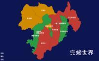 echarts十堰市张湾区geoJson地图效果实例下载